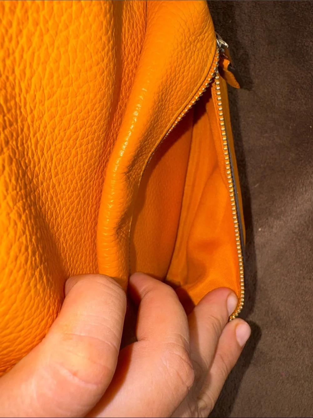 Coach Mini Pebbled Leather Backpack Mustard Yellow / Honey –good Condition